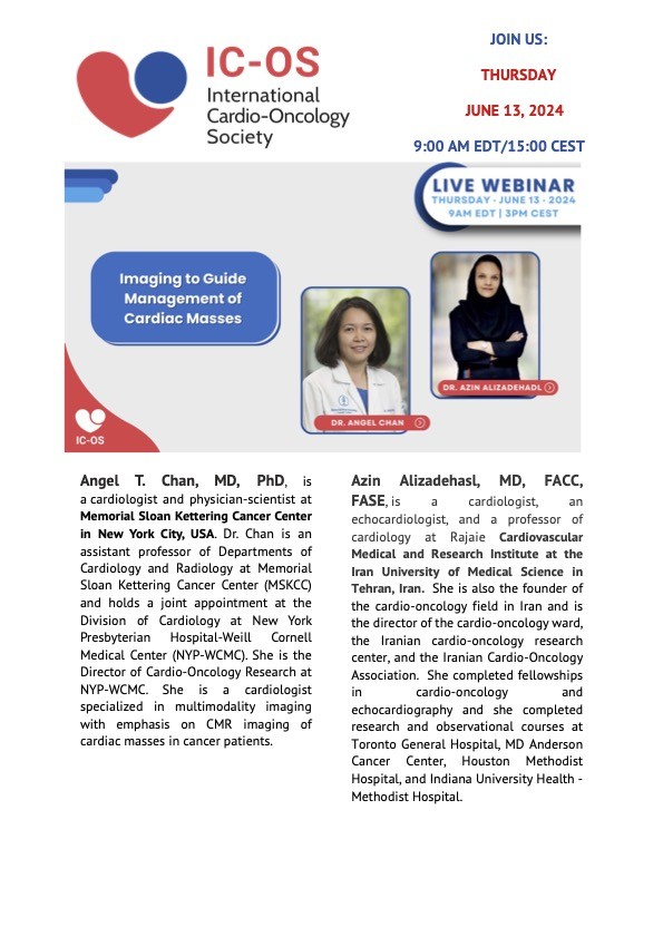 The International Cardio-Oncology Society Webinar