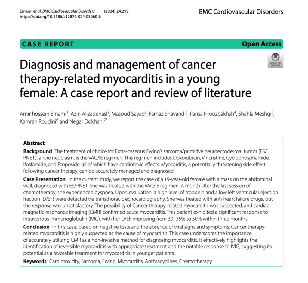 Diagnosis and management of cancer therapy-related myocarditis in a young female: A case report and review of literature